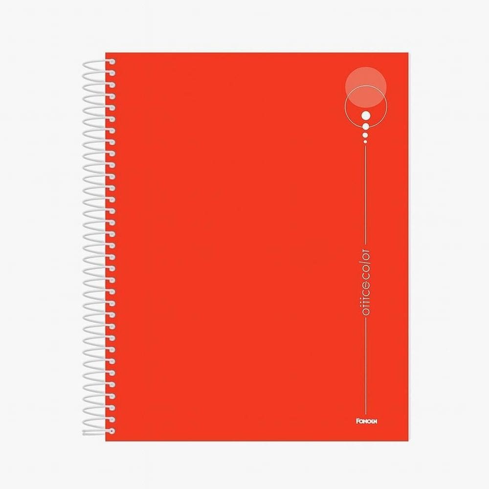 Caderno Universitario 10 Materias Office Color Vermelho