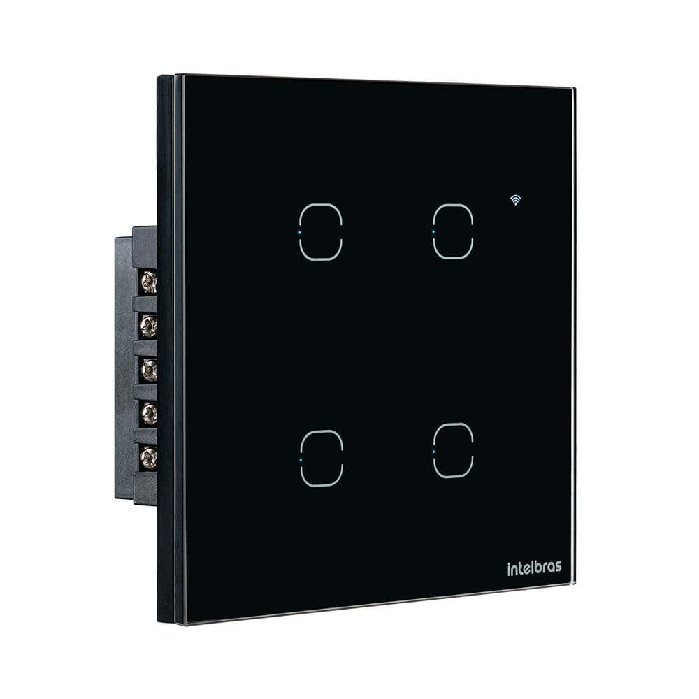 Interruptor Smart Wi-Fi Touch 4 Teclas Ews 1004 Pt Intelbras