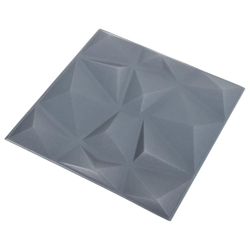 Painéis de parede 3D vidaXL EPS Diamond Grey fáceis de instalar 12 unidades