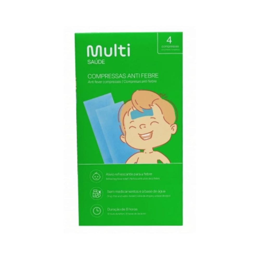 Compressa Gel Alívio Febre 4 Unid. 12cm x 5cm