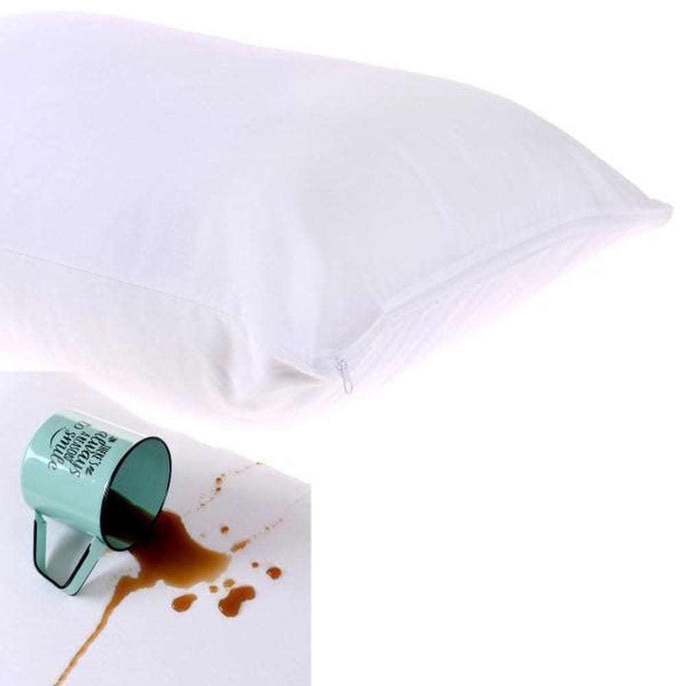 Protetor De Travesseiro Impermeável 150 Fios Branco