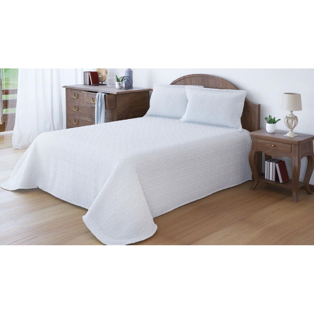 Cobre Leito Colcha Branca Kit Classic Versatil Casal Queen
