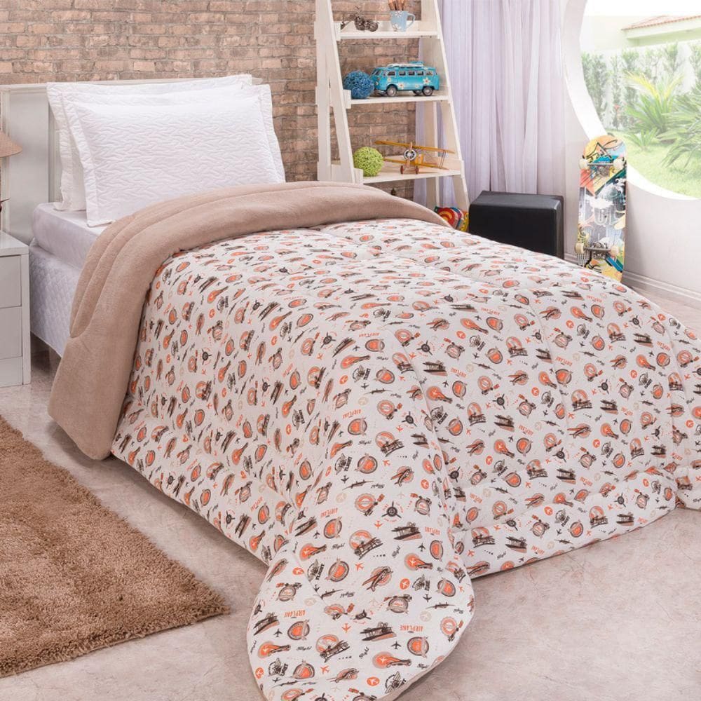 Coordenado Coberdrom Edredom E Lençol Solteiro 3 Peças