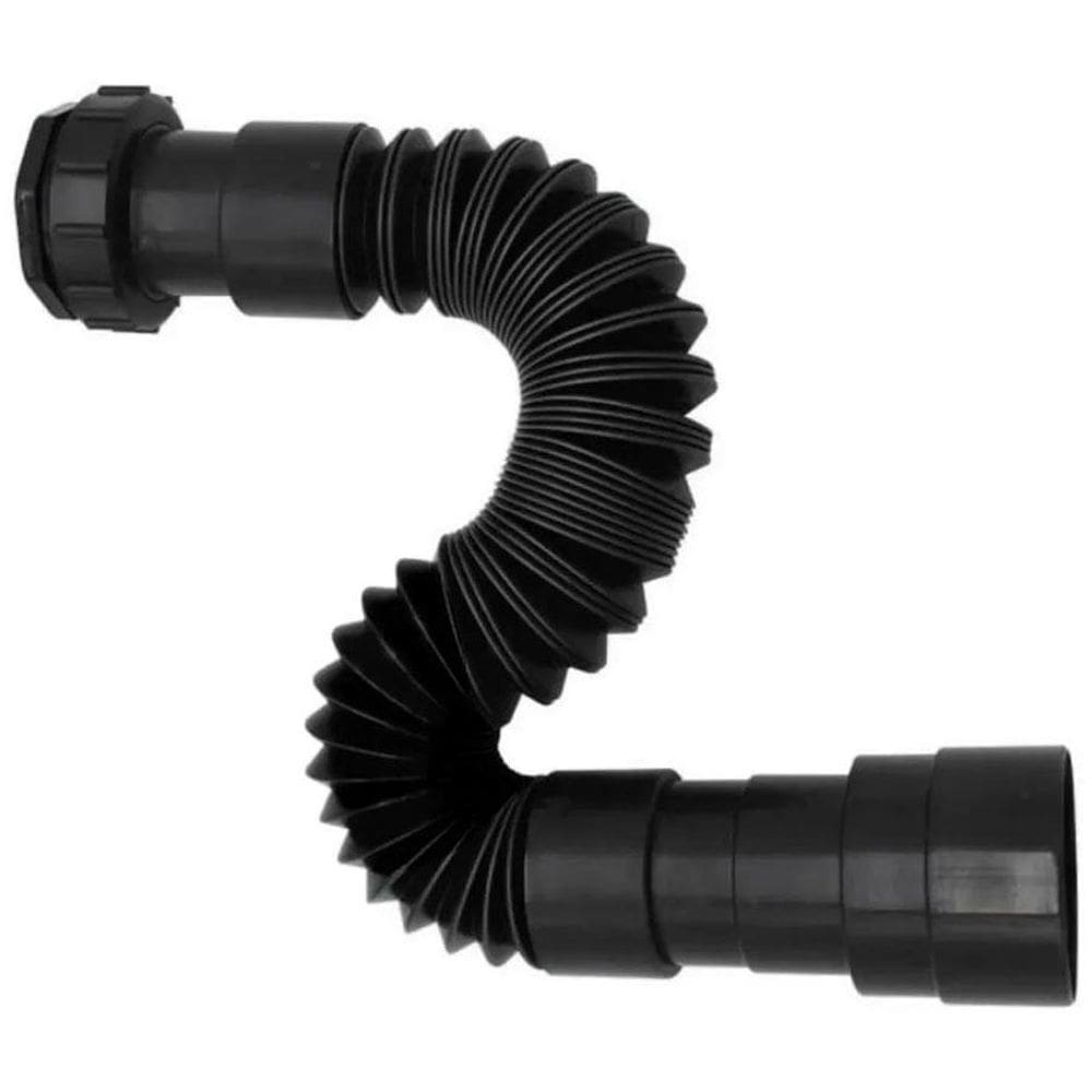 Sifão Sanfonado/Extensivo Universal Abs Preto Black Flexivel