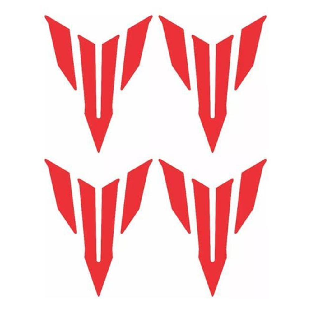 Kit 4 Adesivo Logo Mt Master Of Tork Mt03 Mt07 Mt09 Vermelho