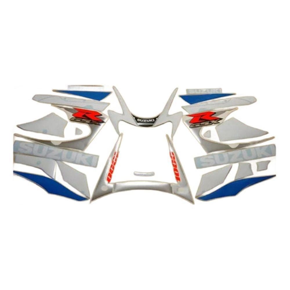 Kit Adesivos Emblemas Suzuki Gsxr Azul E Branca
