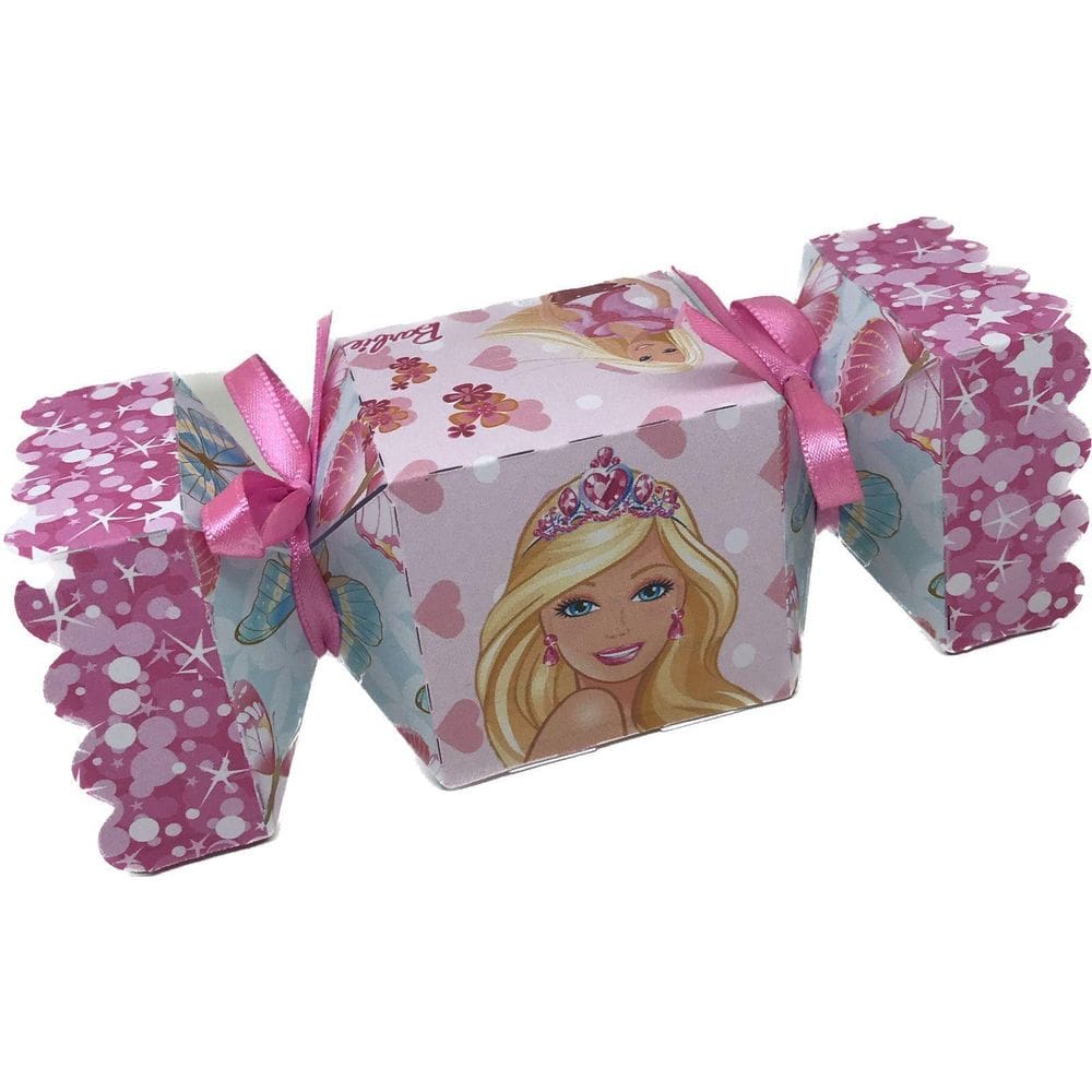 10 Caixa Lembrança Festa Infantil Tema Barbie - 10 Bala