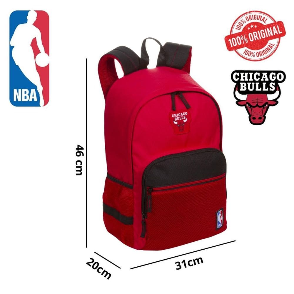 Mochila Esportiva Escola Basquete Chicago Bulls Nba