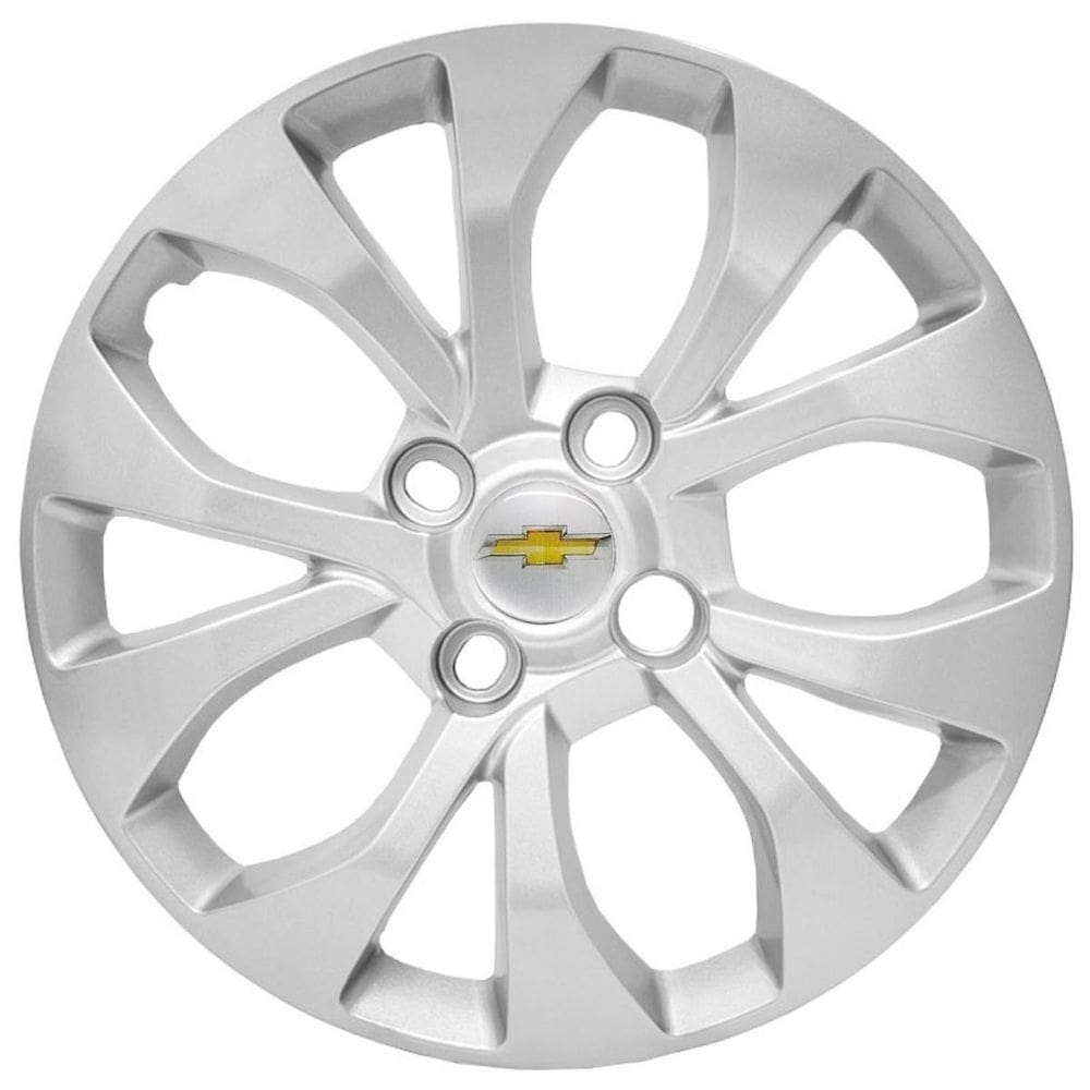 Jogo 4 Calotas Aro 14 Gm Onix Prisma 2017 18 19 Prata