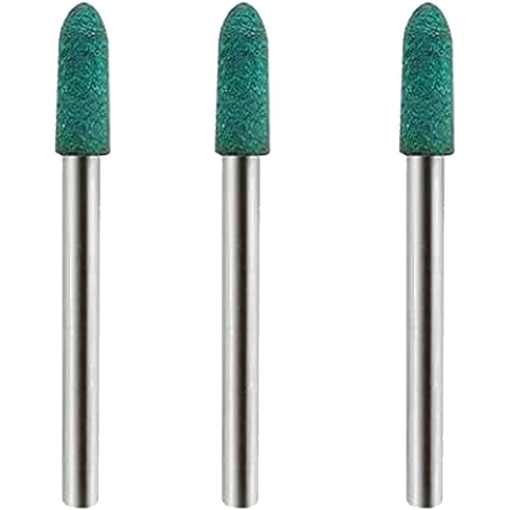 Kit 3 Pontas Montadas 4Mm Borracha Haste 3Mm Micro Retifica
