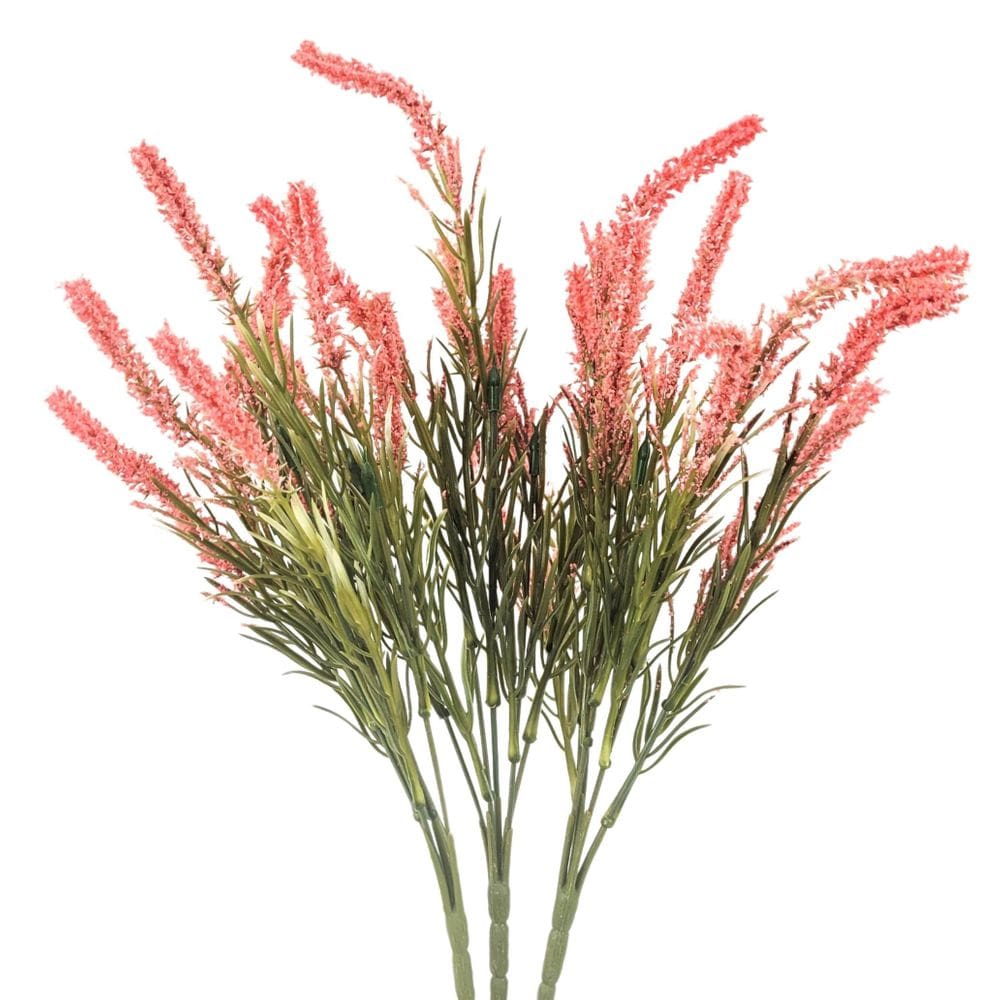 Kit 3 Lavanda Rosa 33Cm Buquê Flor Planta Artificial