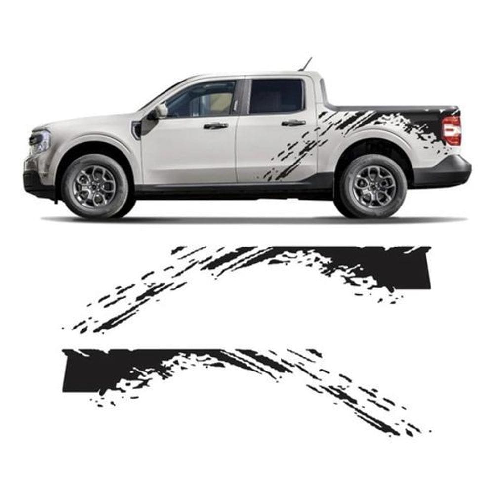 Kit Adesivo Faixa Lateral Caçamba Ford Maverick Imp125