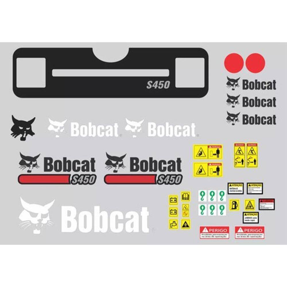 Kit Adesivos Completo Bobcat S450 Para Tratores