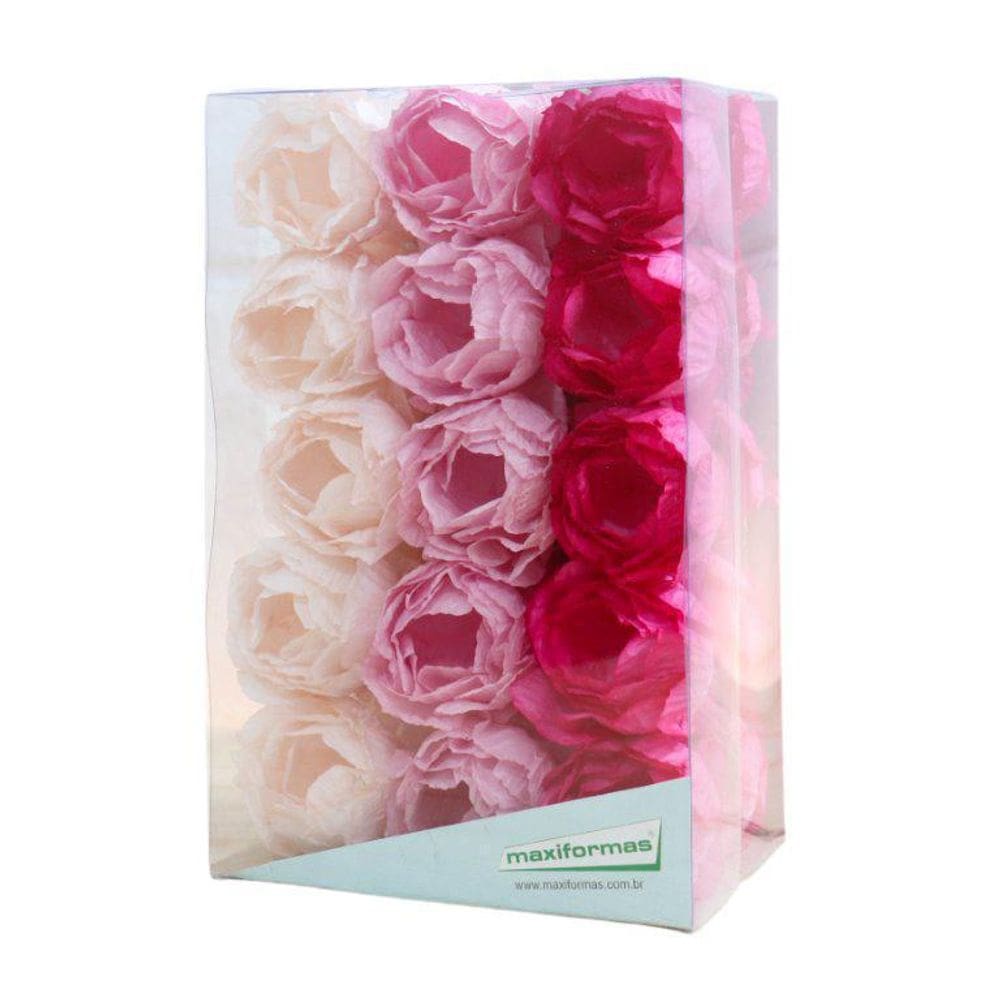 Forminha Para Doces Mista 3 Tons Rosa 10 Caixas Com 30Un