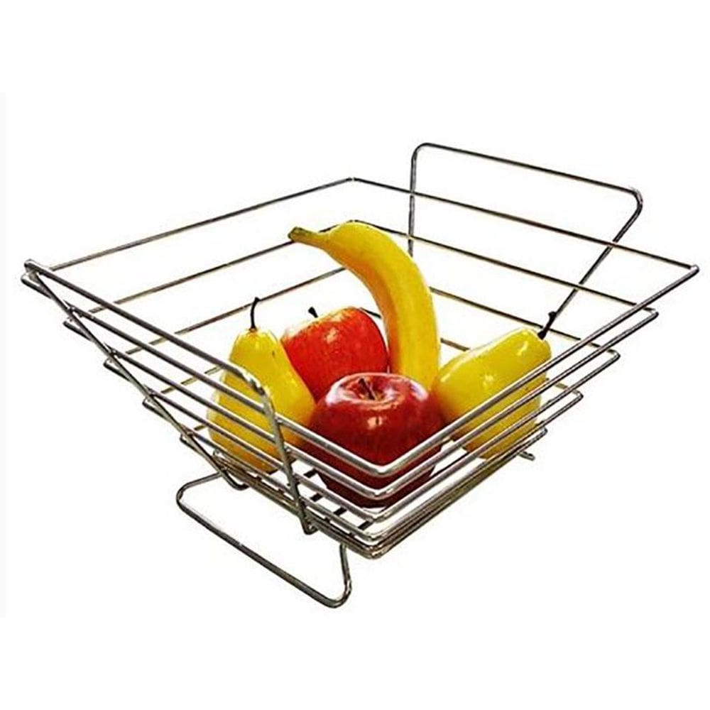 Fruteira Quadrada De Mesa Cromada 7401