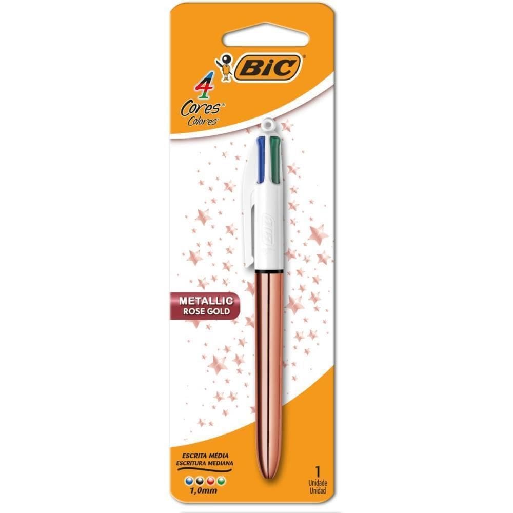 Caneta Esferográfica Bic 4 Cores Rose Gold - Bic