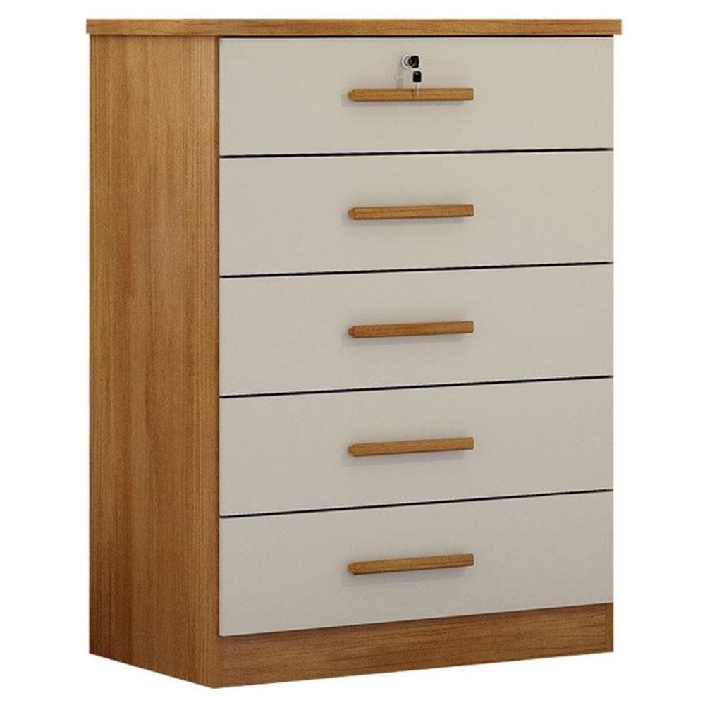 Cômoda Gaveteiro Suiça Cumaru 25 Fendi com Chave - Novo Horizonte