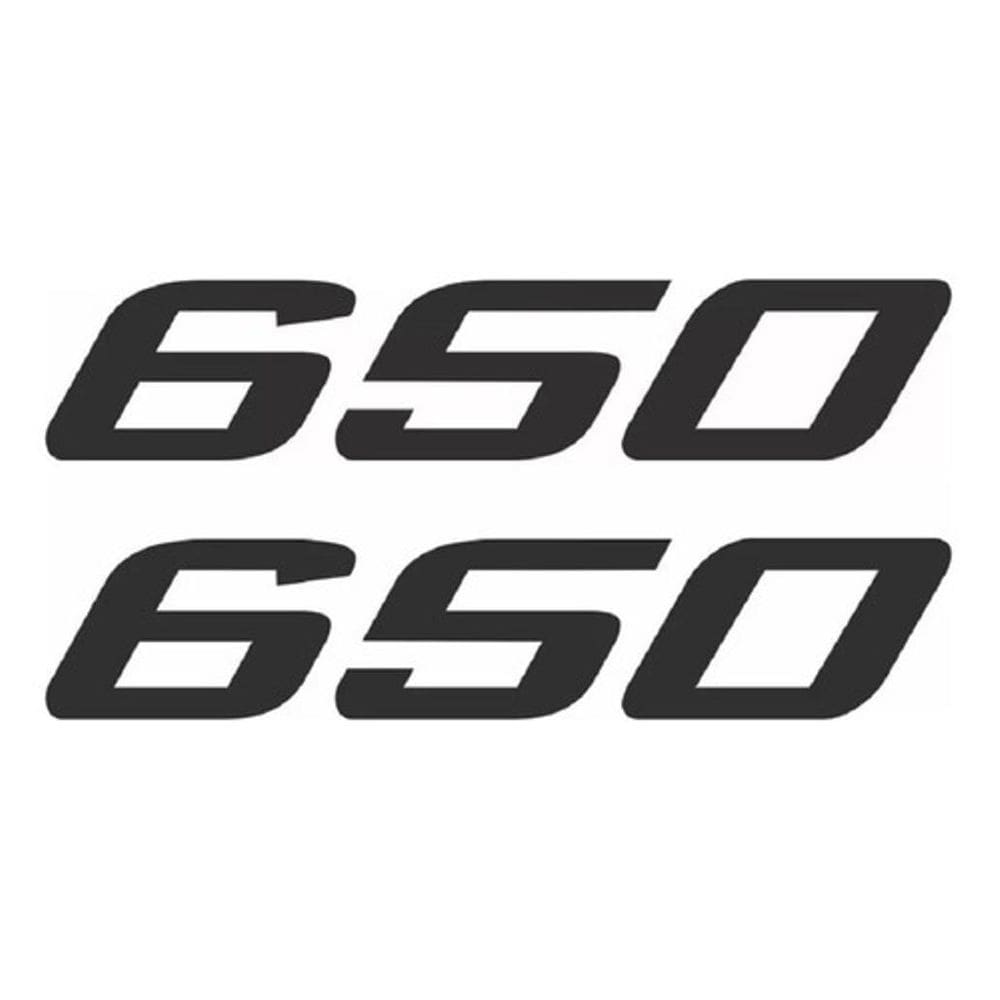 Faixa Emblema Adesivo Rabeta Kawasaki 650 Preto Par 650A1