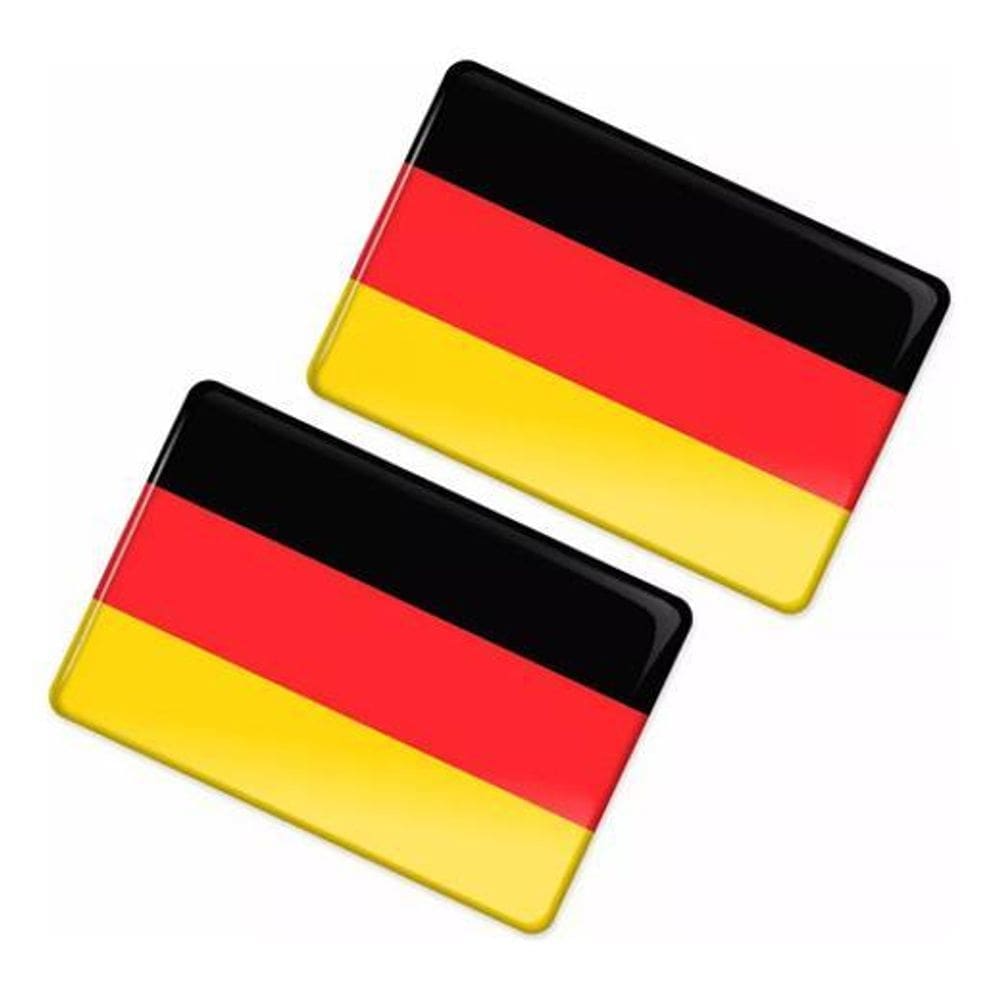 Par Adesivos Bandeira Alemanha Resinado Carro Moto Bd51