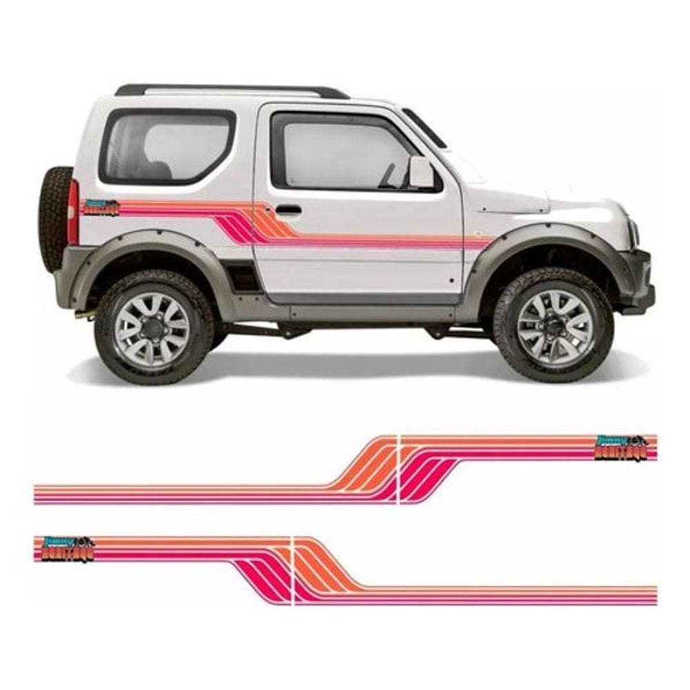 Kit Adesivo Faixa Lateral Suzuki Jimny Heritage Par Jm49