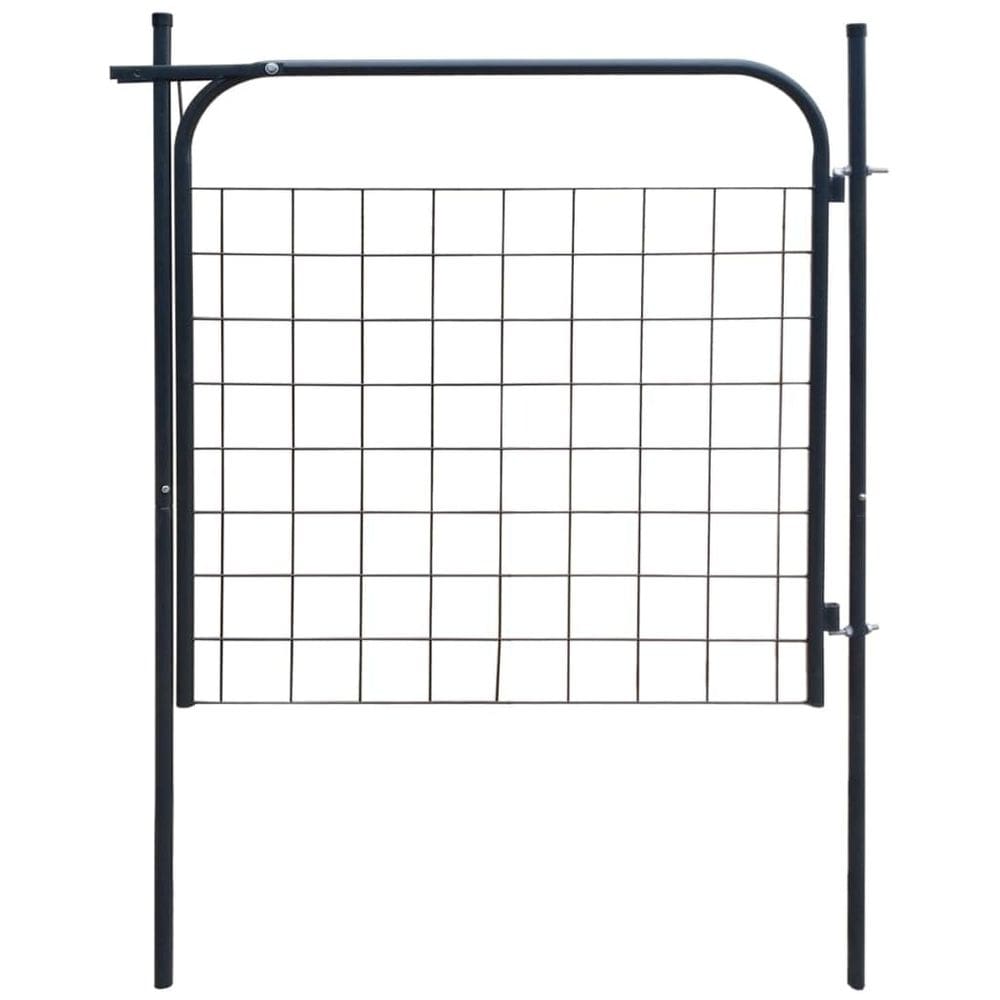Portão de vedação de jardim VidaXL em aço galvanizado antracite 1x1m