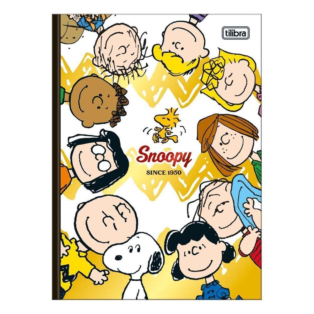 Caderno Brochura 80Fls 176X239Mm Premium Snoopy 1950 Tilibra