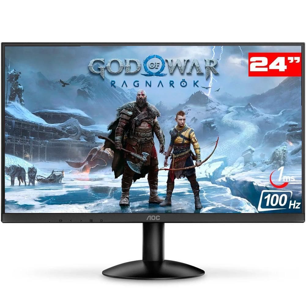 Monitor Gamer Aoc 24, Fhd, 100Hz, 1Ms, Hdmi, Vga, Vesa, Va