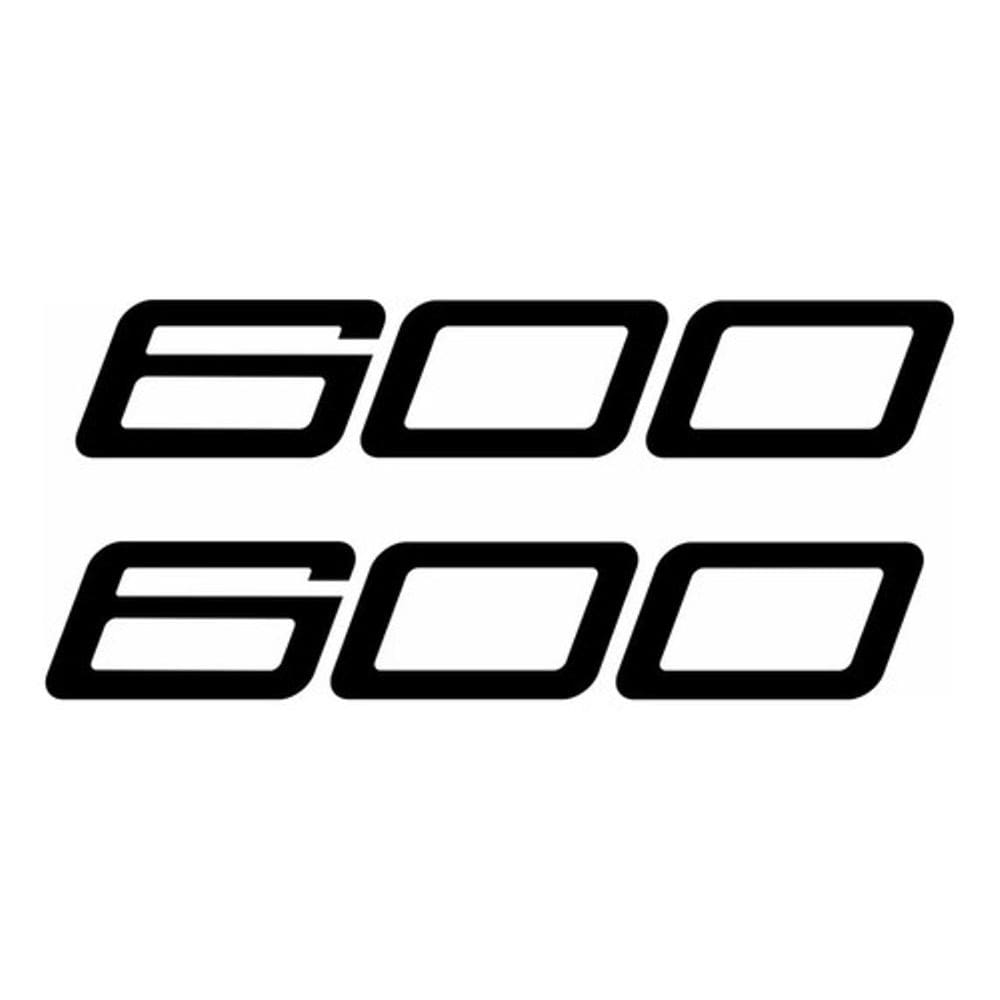 Par Adesivo Emblema 600 Preto Compatível Kawasaki
