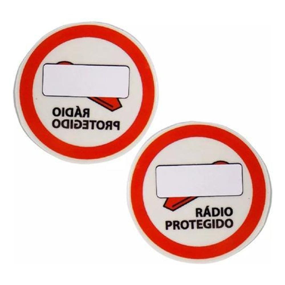 Adesivo Radio Protegido Vidro Interno Volks Santana Voyage