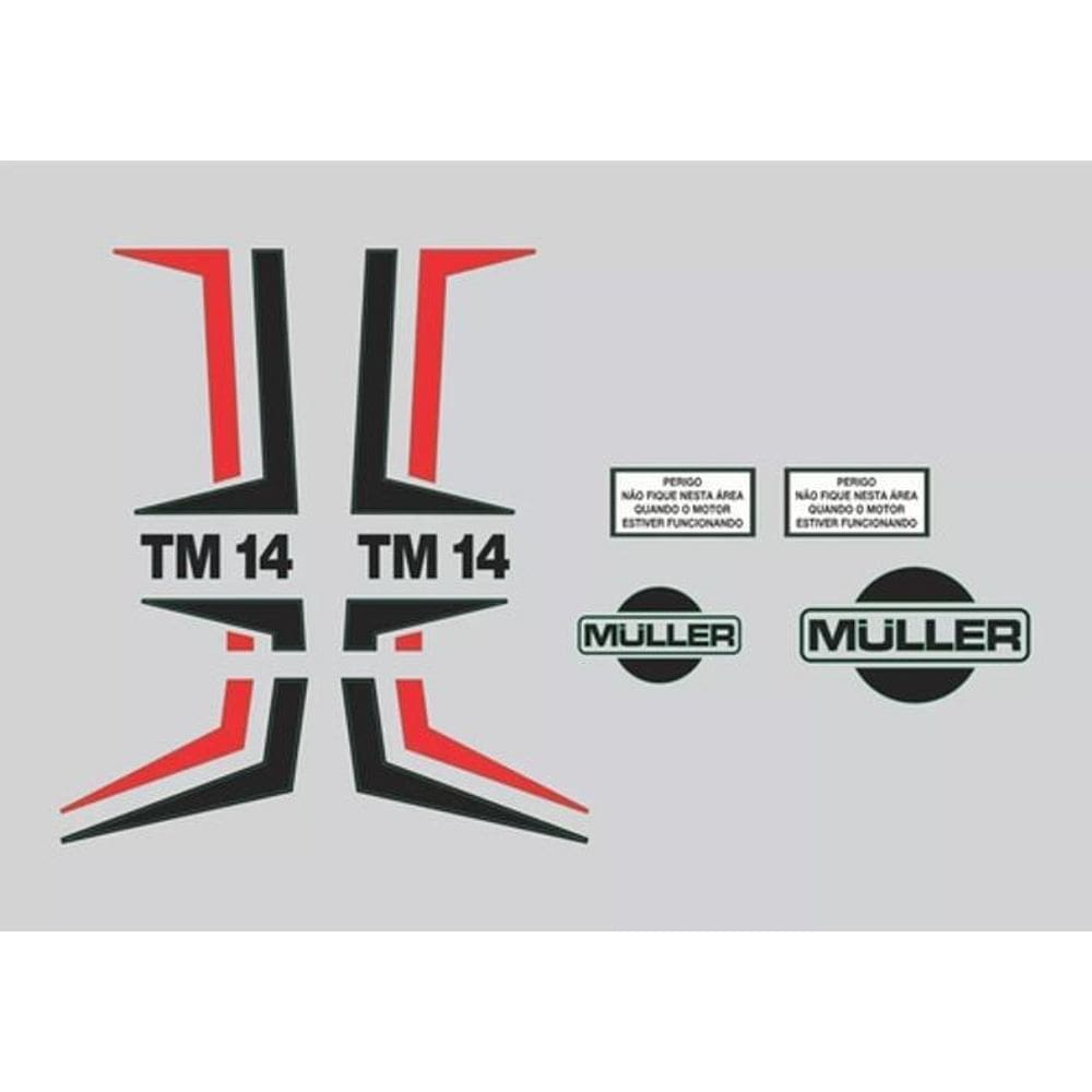 Kit Adesivos Compatível Com Trator Mller Tm14