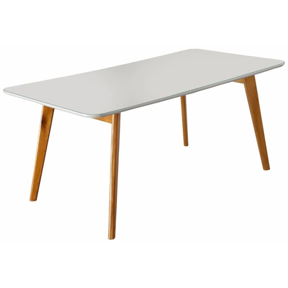 Mesa de Jantar com Vidro Madeira Maciça - Slim-1,20x0,90m - Móveis Mundial