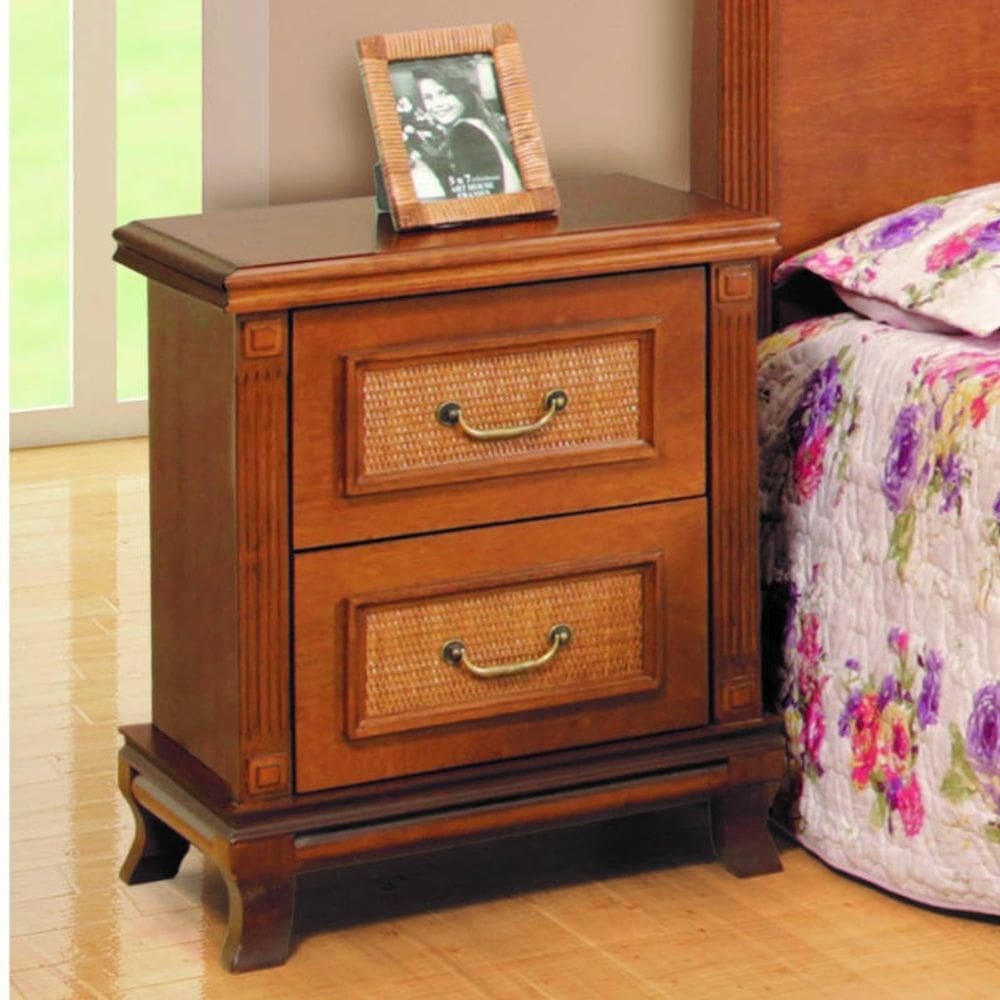 Mesa de Cabeceira com Detalhe em Ratan - Athenas Montanhês