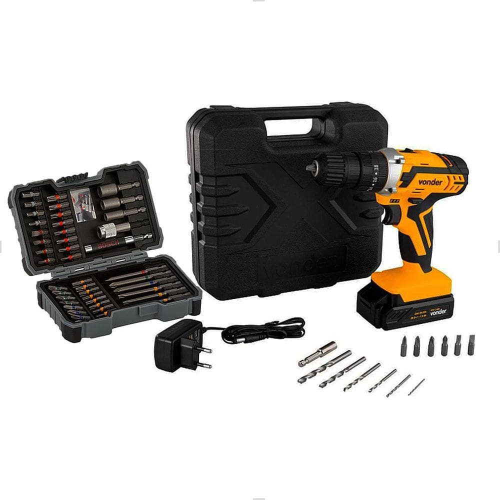 Parafusadeira 20V Pfv238I Vonder+Jogo Bits 43 Peças Bosch