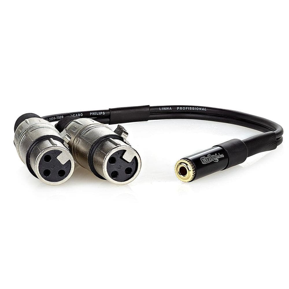 Cabo P2 Femea Para 2 Xlr Femea - 80 Cm