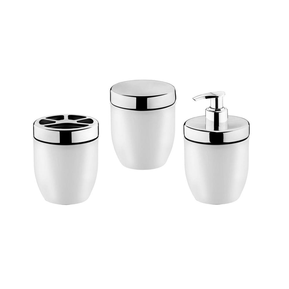 Kit Acessórios Para Lavabo Acquaset Porta Escova Sabonete