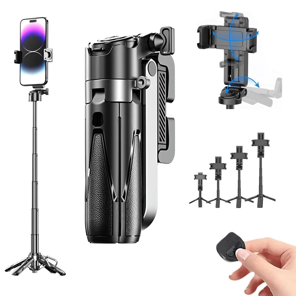 Bastão Selfie Retrátil 360 Smartphones Mini Tripé E Controle