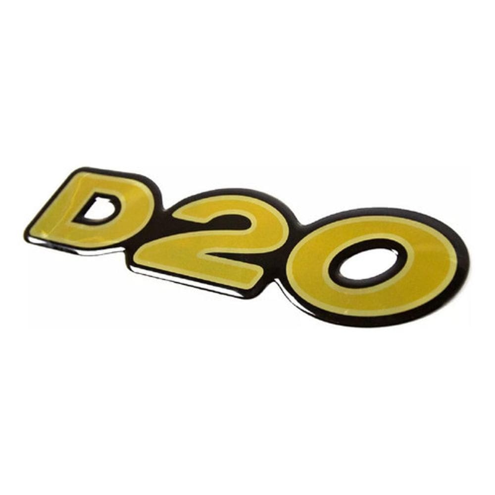 Adesivo Emblema Chevrolet D20 Resinado Dourado D20R02