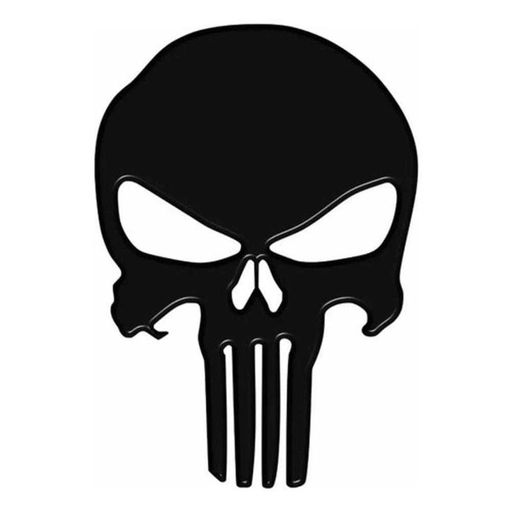 Adesivo Emblema O Caveira Justiceiro Resinado - Carro / Moto