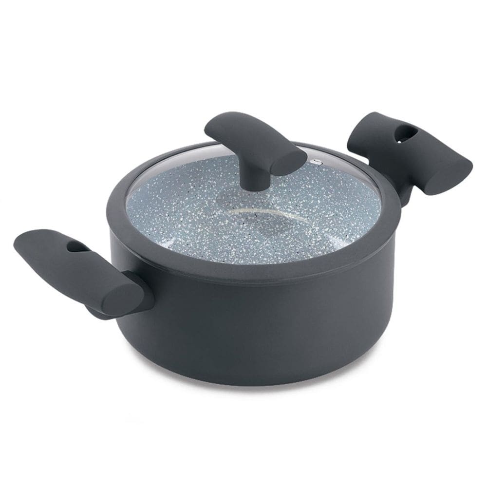 Caçarola Antiaderente Hércules 22 cm com Indução 3 Litros Cinza