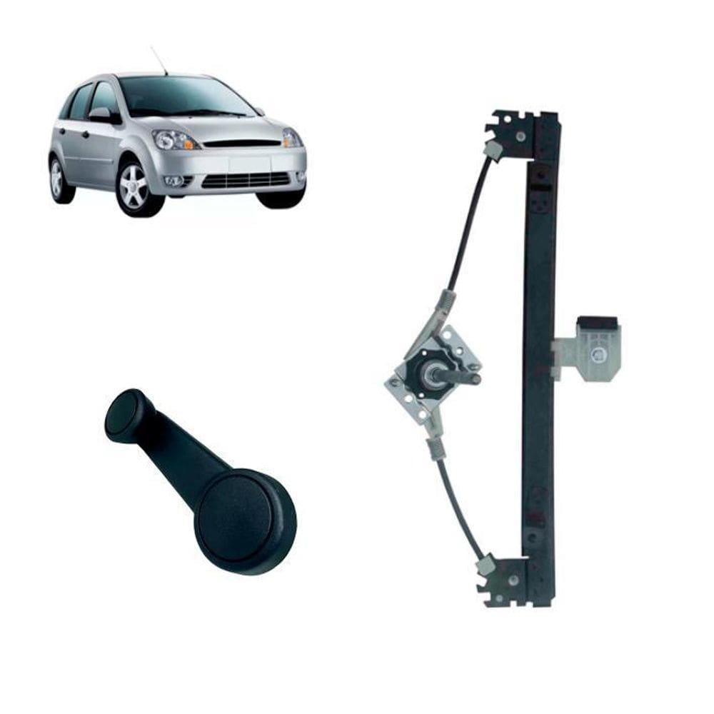 Kit Maquina Vidro Manivela Porta Atrás Passageiro Fiesta