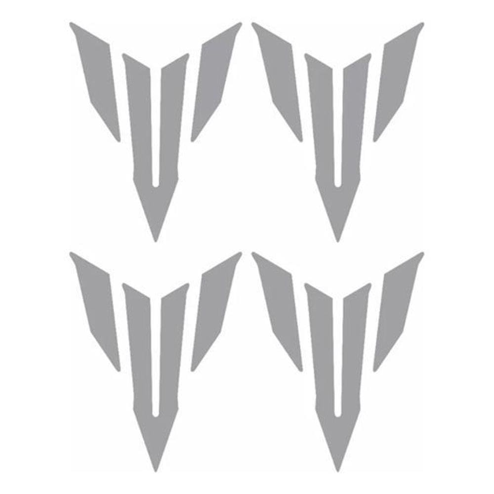 Kit 4 Adesivos Logo Mt Master Of Tork Mt03 Mt07 Mt09 Prata