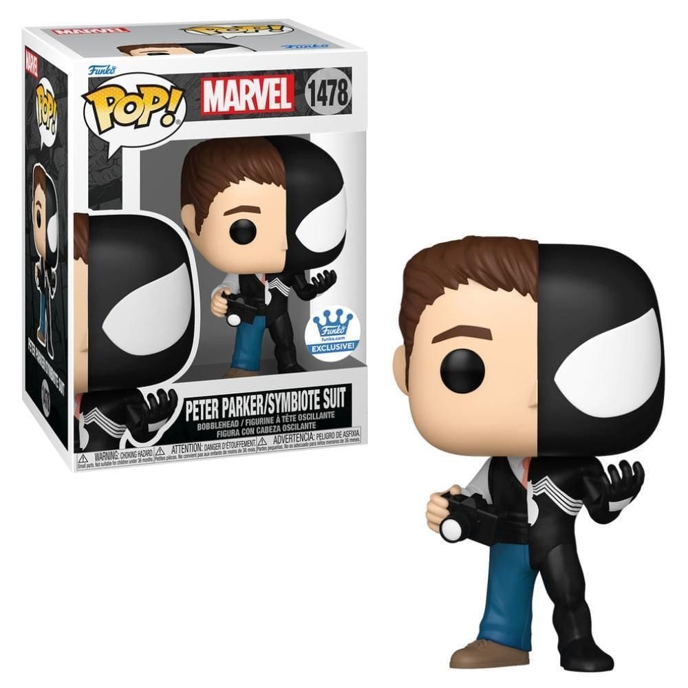 Boneco Funko Pop Marvel Split - Peter/Homem-Aranha Preto