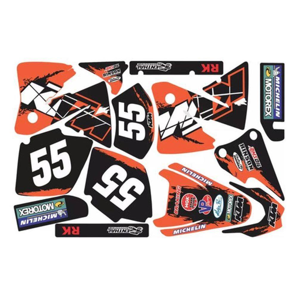 Kit Adesivos Moto Cross Trilha Ktm Exc 2001