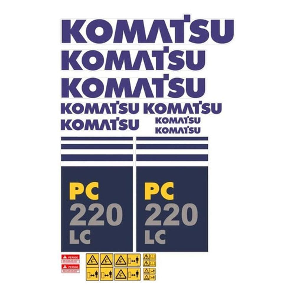 Kit Adesivos Compativel Escavadeira Komatsu Pc220 Lc Pc220Lc