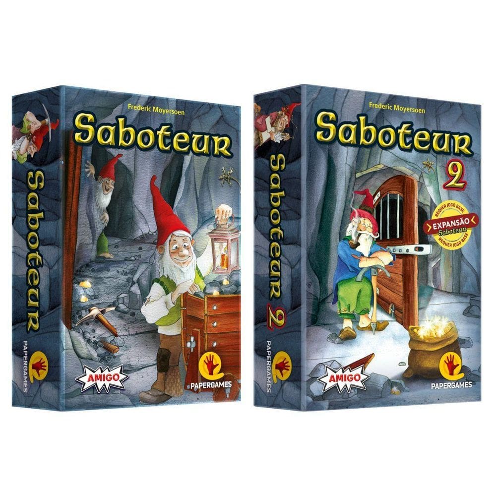 Saboteur Jogo Base + Expansão Saboteur 2 Combo Completo