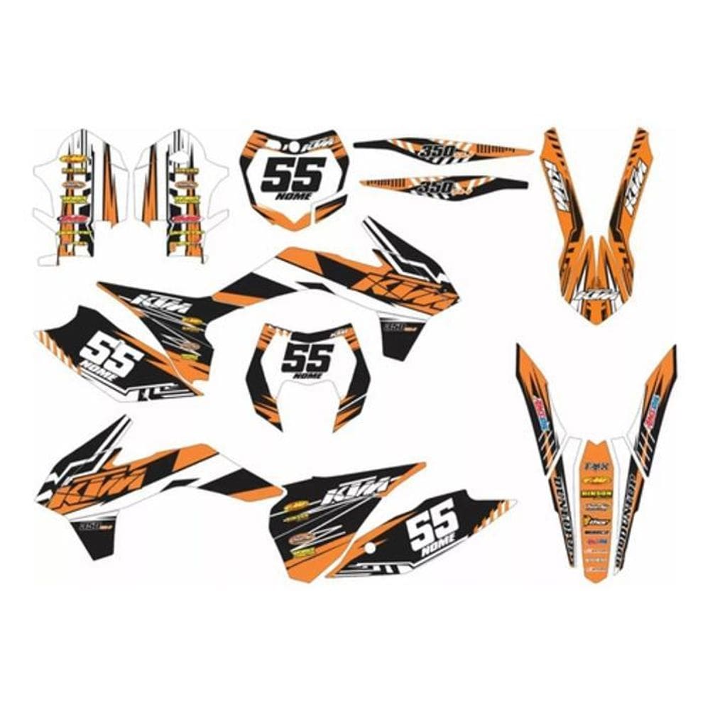 Kit Adesivos Ktm 350 Para Moto Cross