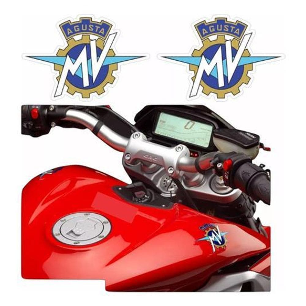 Kit Adesivos Compatível Tanque Mv Agusta F4 Logo Ag027