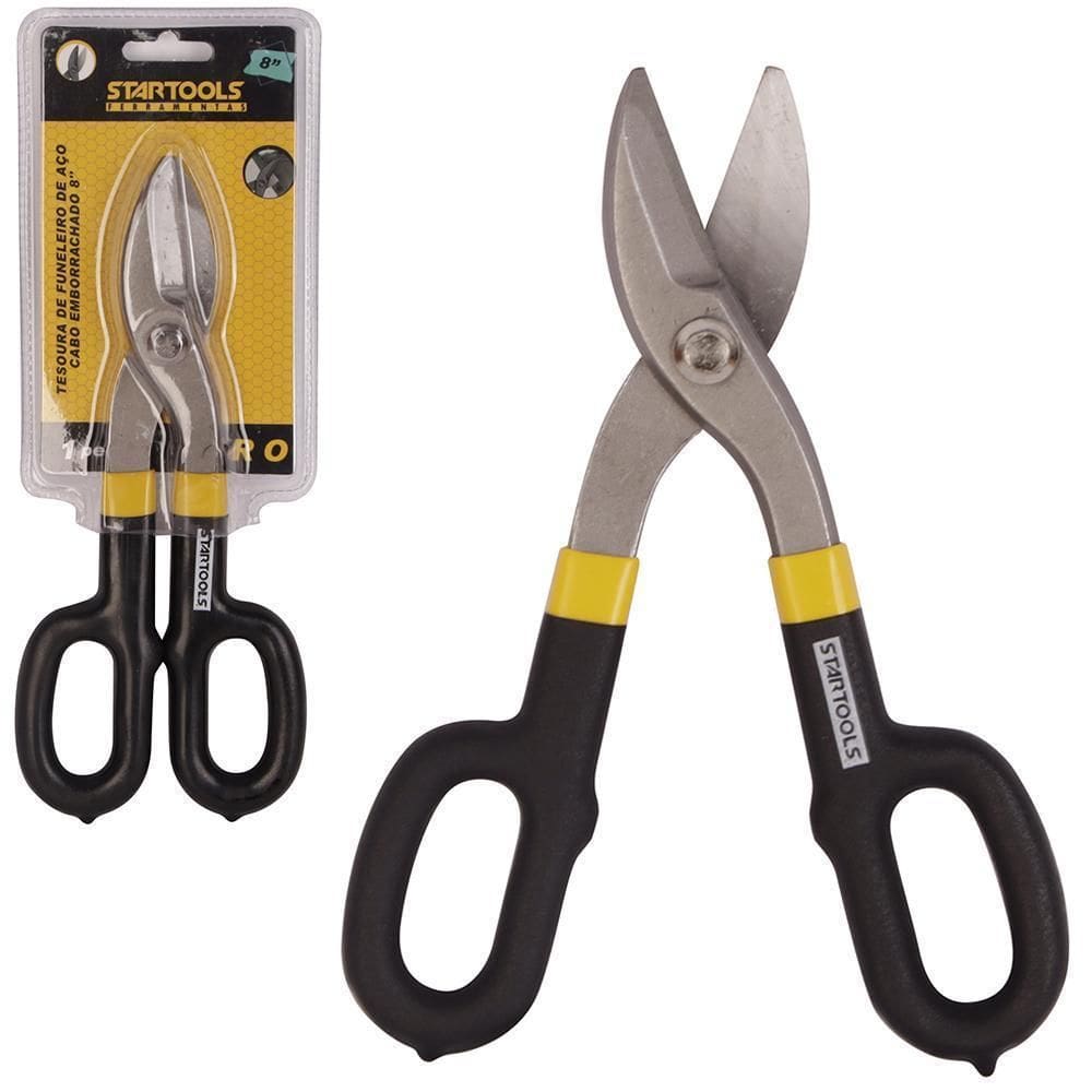 Tesoura De Funileiro Cabo Emborrachado Pro 8``