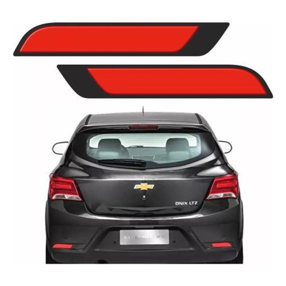 Kit Adesivo Refletivo Parachoque Olho De Gato Onix 2017/2018