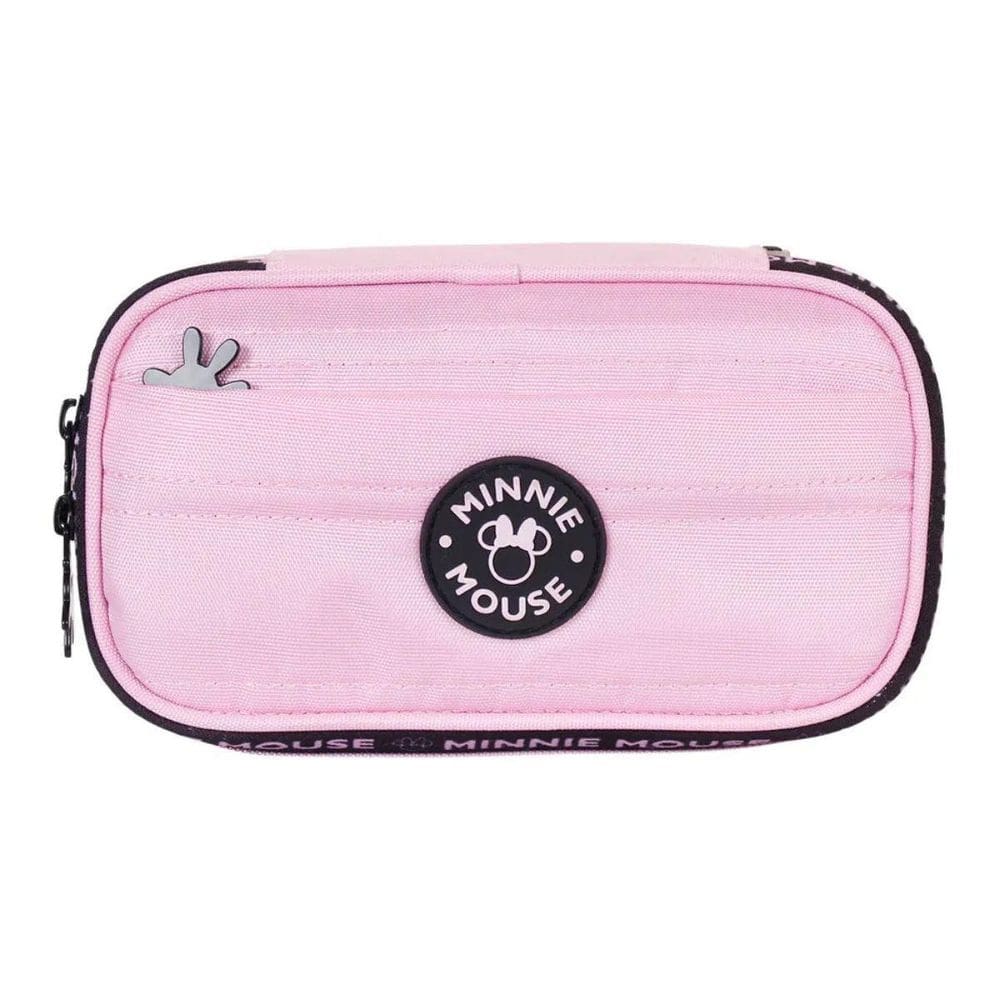 Estojo Multi Rosa Minnie Disney Juvenil Matelassê Xeryus
